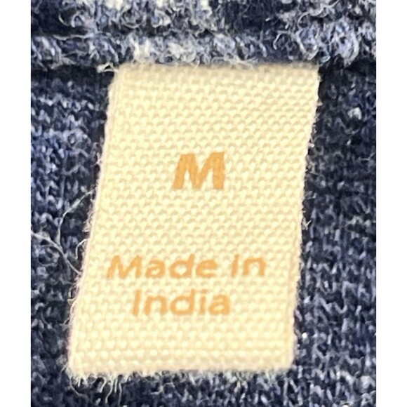 Soft Surroundings Blue Lima Long Sleeve Printed Knit Tunic Dress MED Minimalist - Picture 14 of 15